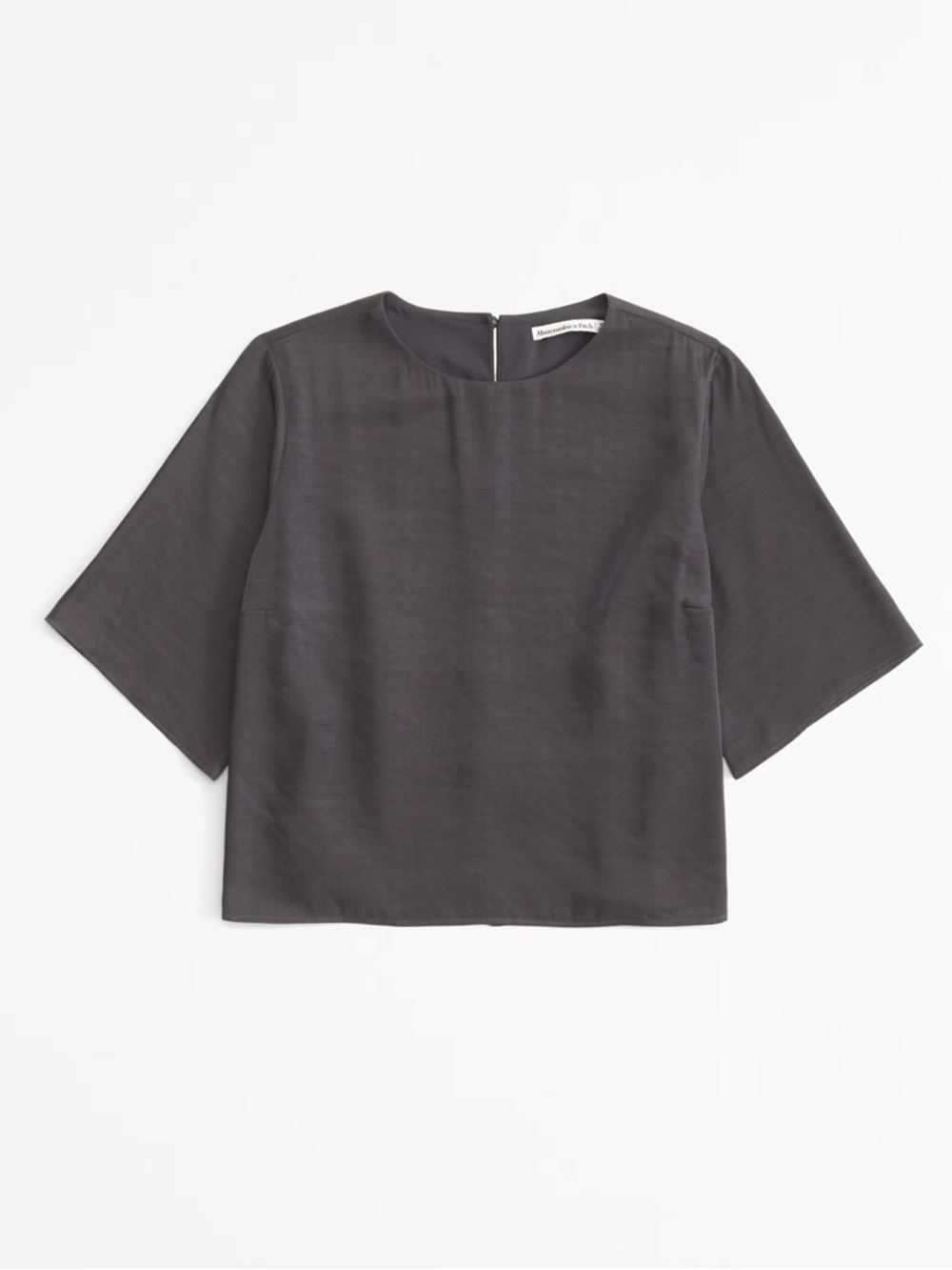 Abercrombie crinkle textured woven tee